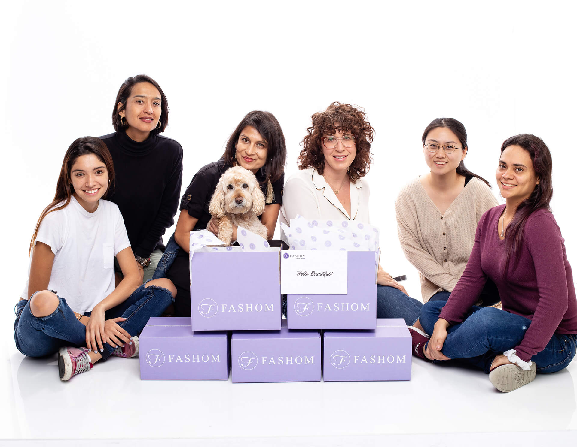 FASHOM team with dog