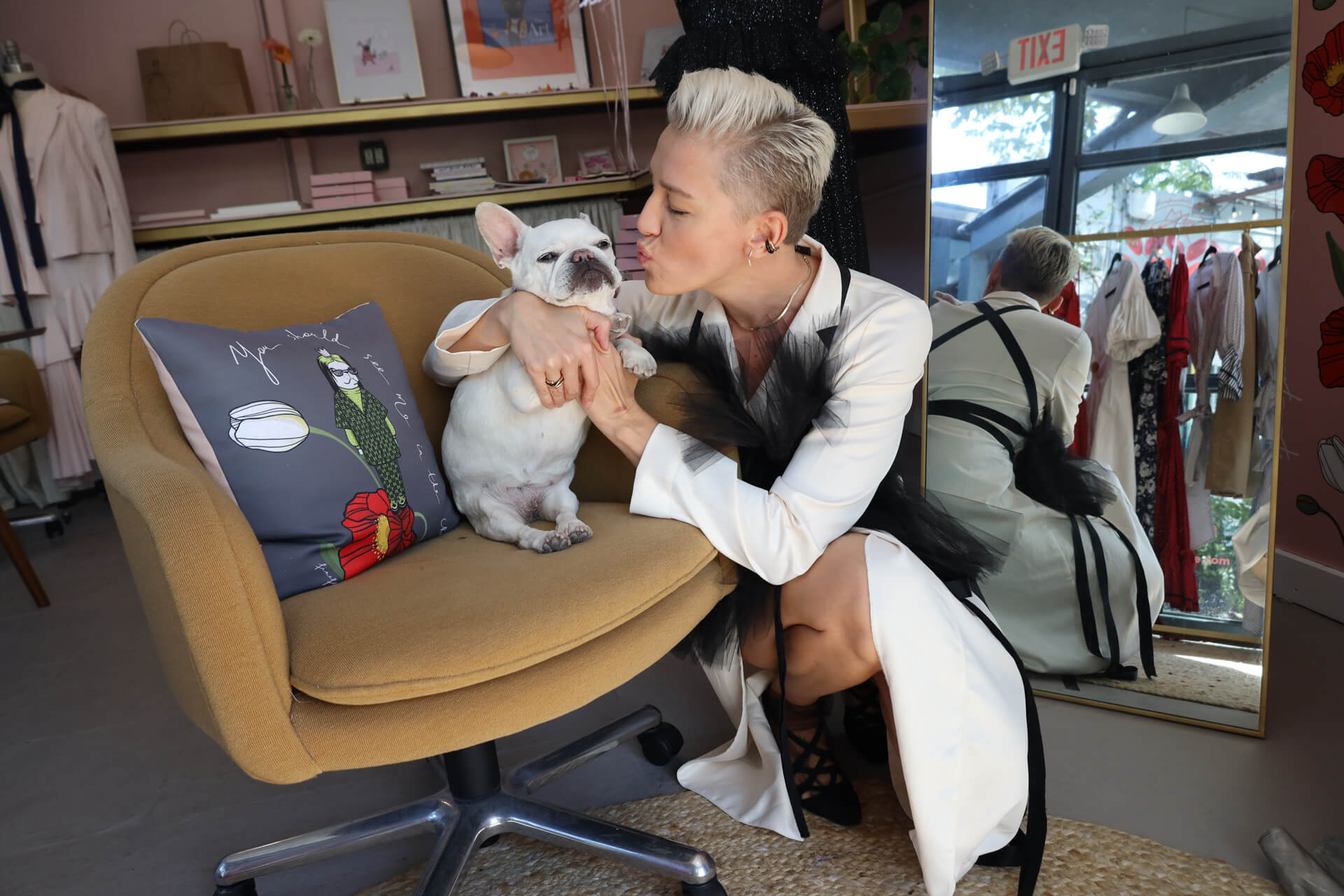 Valeria Krasavina with Frenchie Rabby